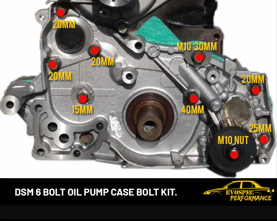 DSM 6 bolt oil pump case bolt kit image 1