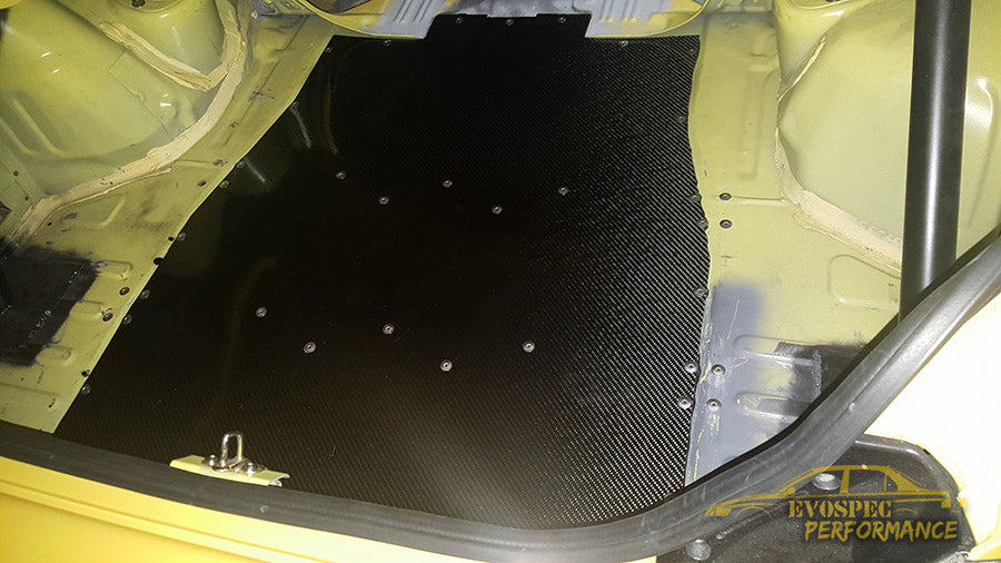 EVO 7/8/9 Carbon Fiber Trunk Delete Panel / Spare Tire Delete image 2