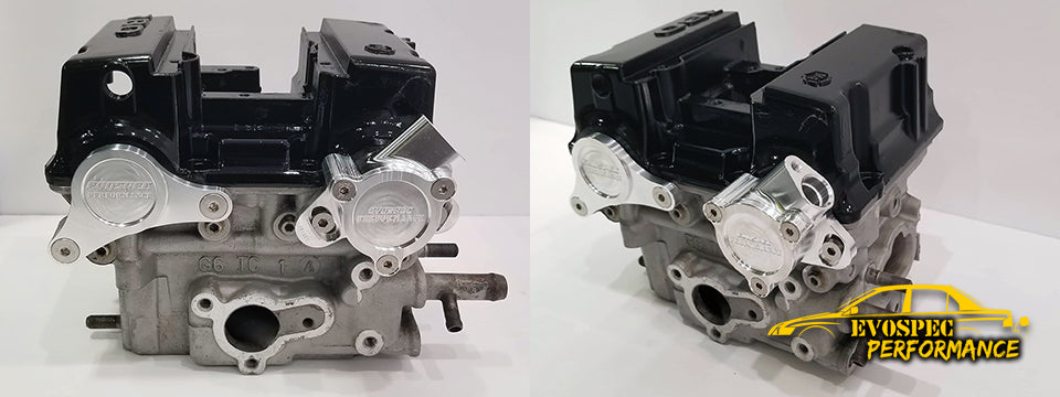 EvoSpec Performance Billet Exhaust Cam Housing delete kit. image 1