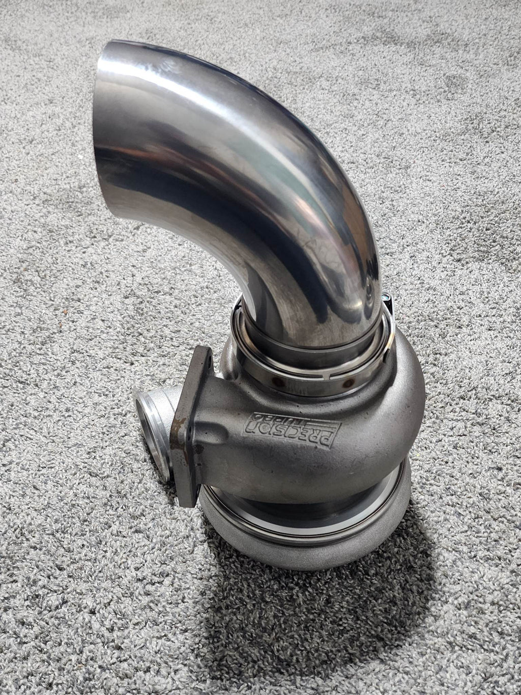 PTE sportsman T4 twin scroll turbine housing flange to 4.0 tubing. image 2