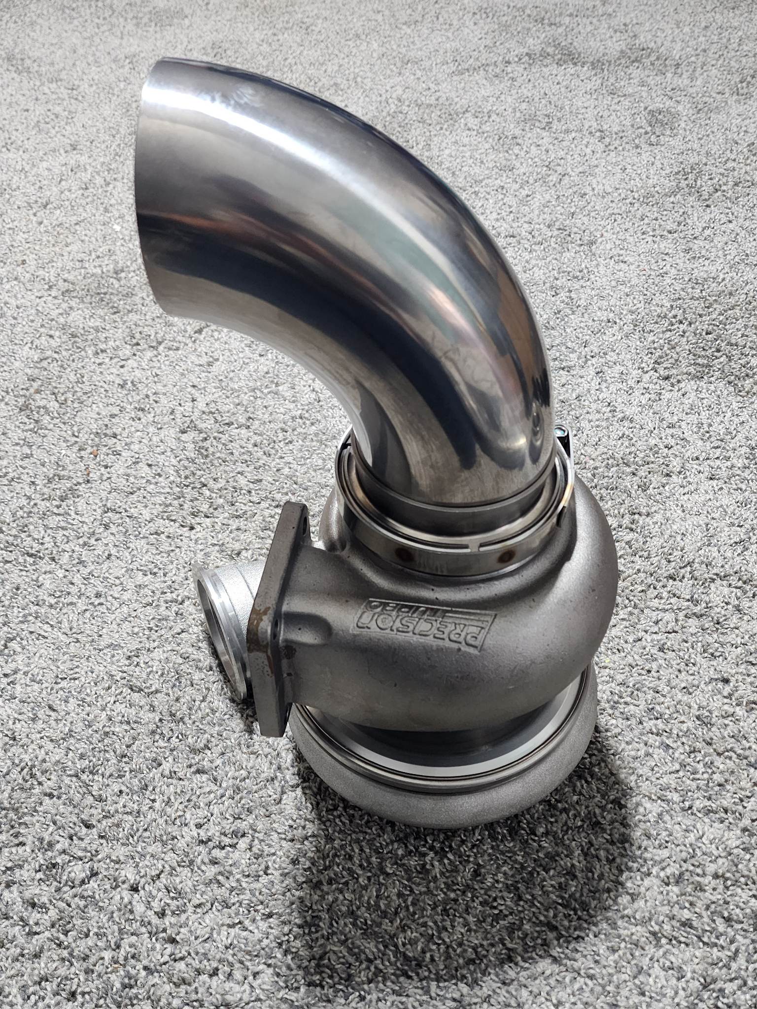 PTE sportsman T4 twin scroll turbine housing flange to 4.0 tubing. image 2