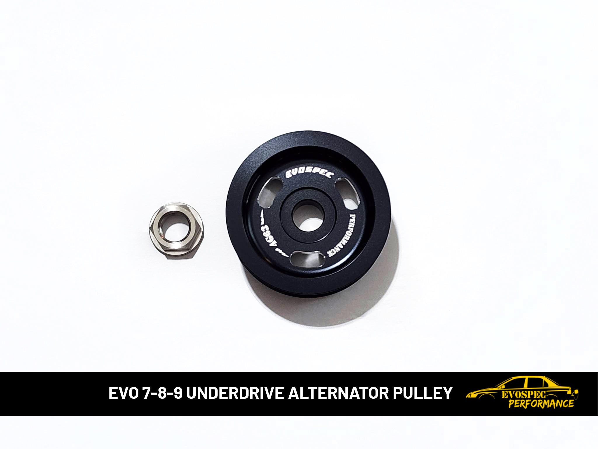 Evo 7 -8 -9 Underdrive Alternator pulley - Black Anodized image