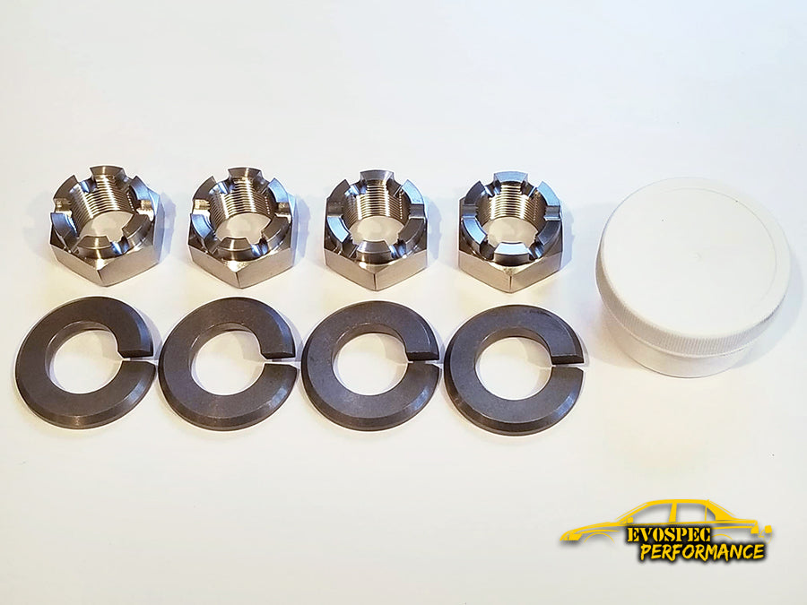2008-2010 EVO X Titanium Axle Nuts and Lock Washers image 0