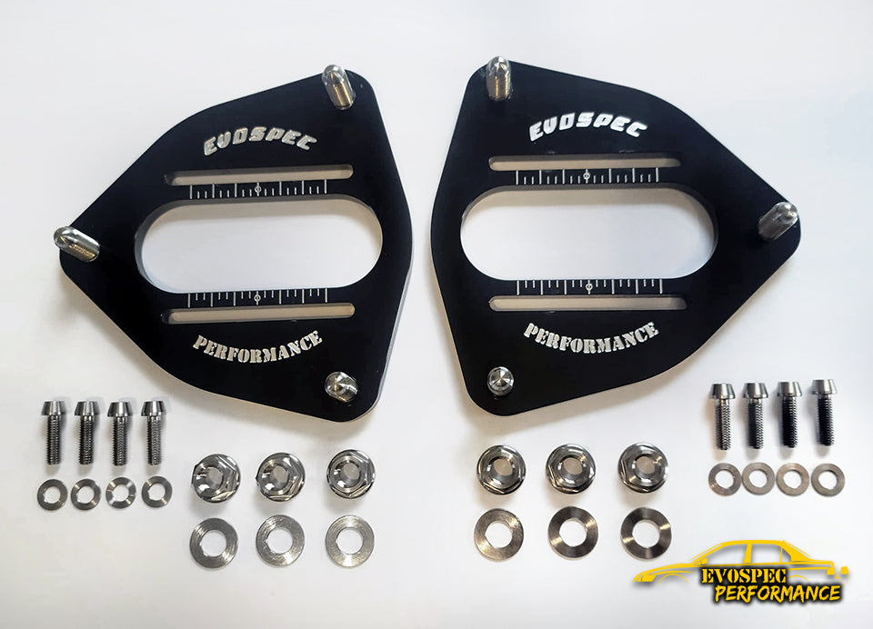 Billet Super Adjustable Camber Plates EVO 7/8/9 image 0