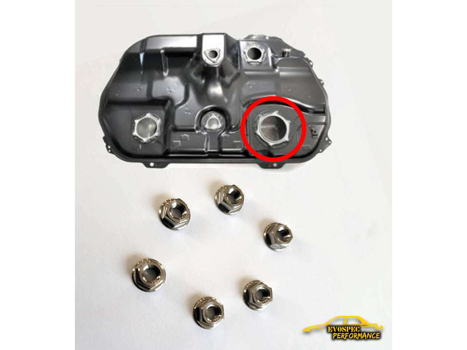Evo 7/8/9 Titanium Fuel Pump Housing Ring Nut kit image 0