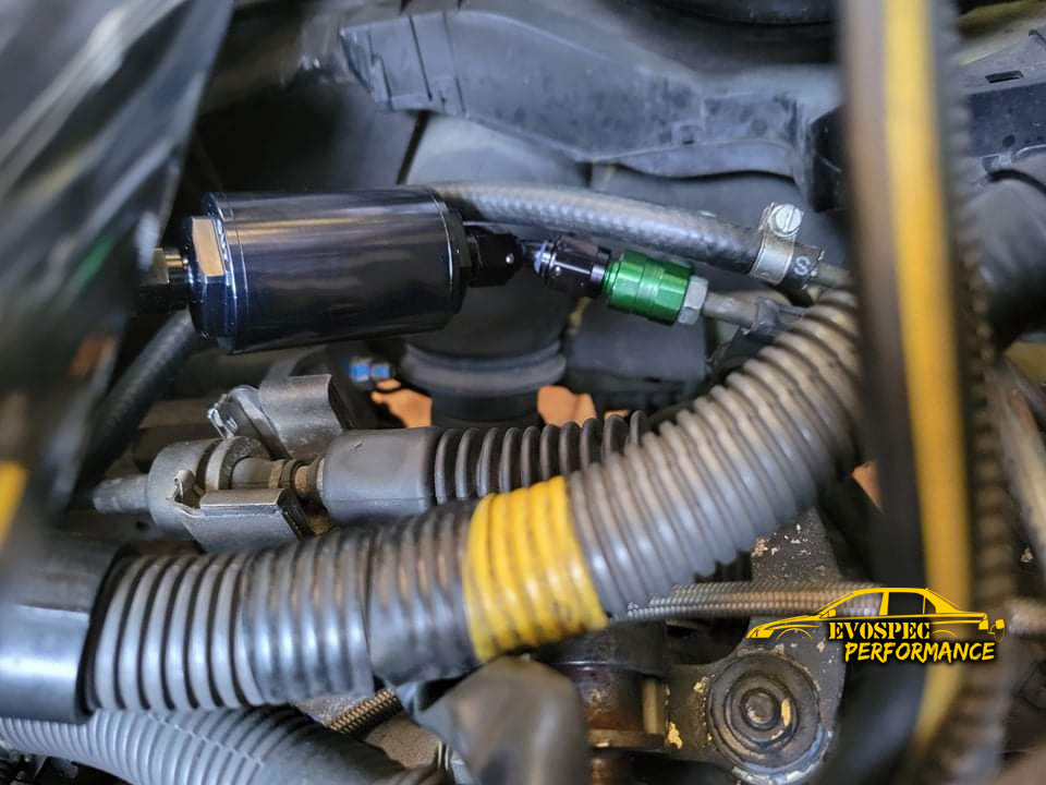 Evo 7/8/9 plug and play inline fuel filter kit. image 1
