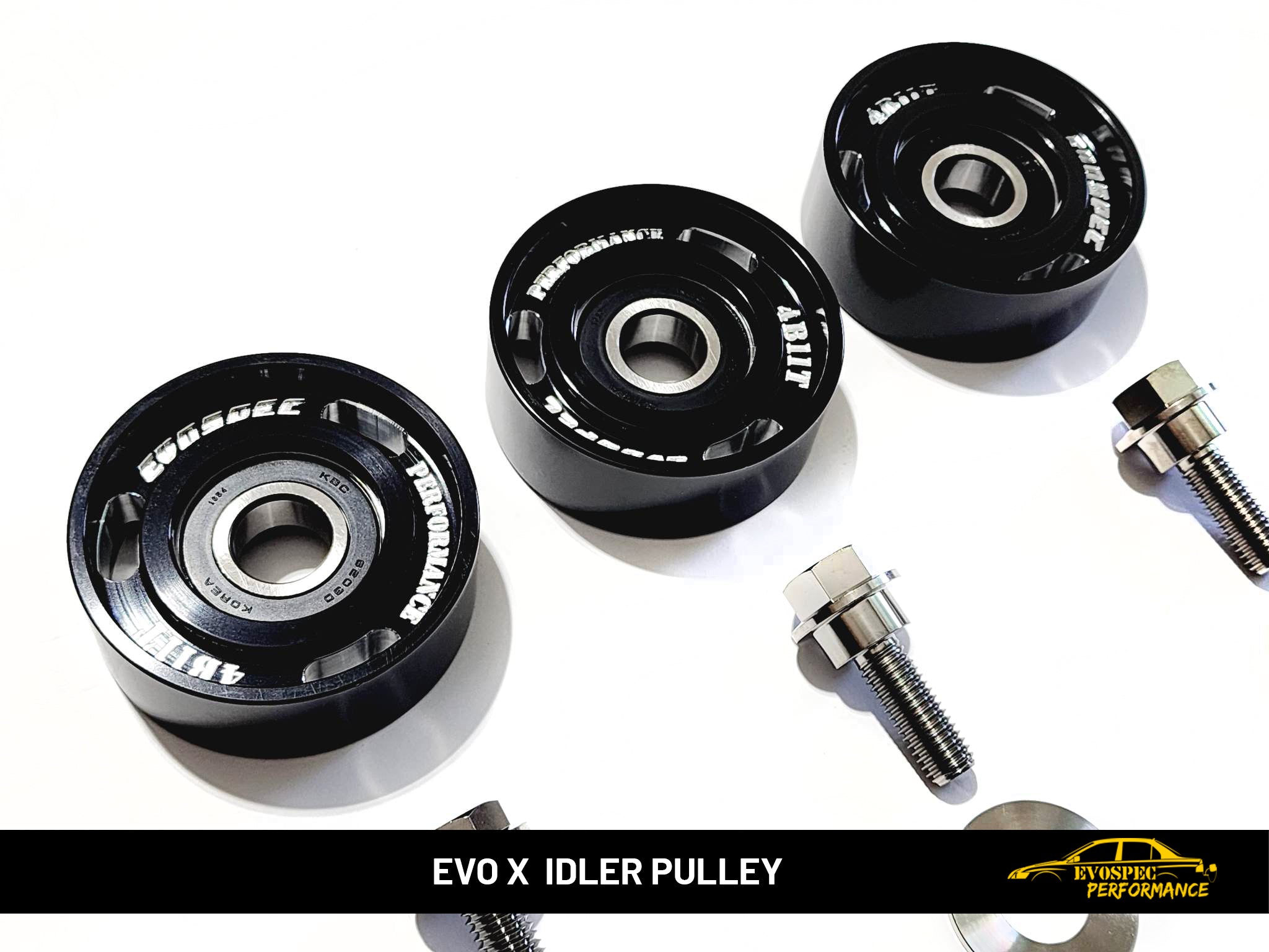 Evo X / ralliart 4B11T billet idler pulley kit. image 6