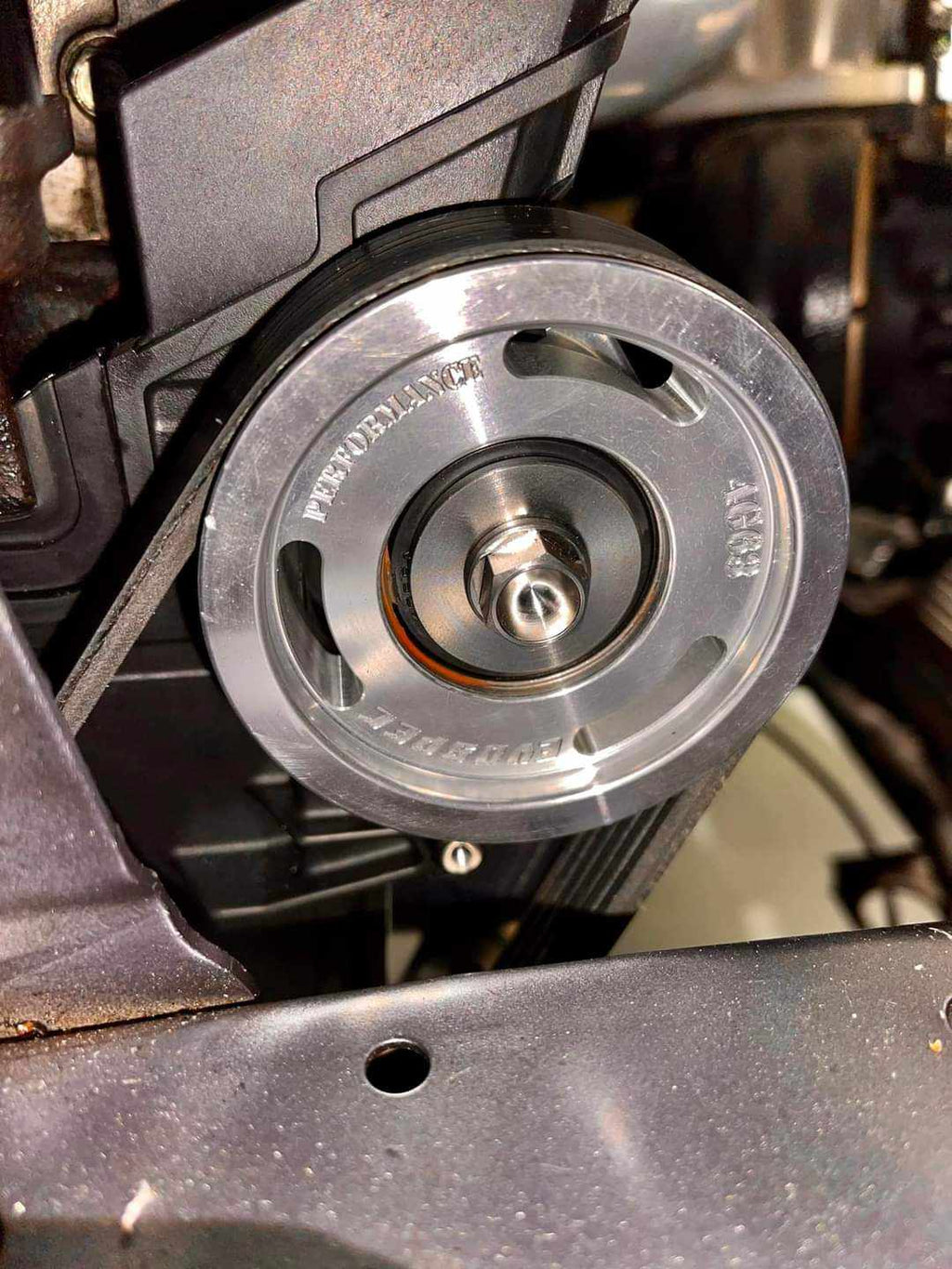 Billet Aluminum Power Steering Delete Pulley Kit - Evo 4/5/6/7/8/9 image 6